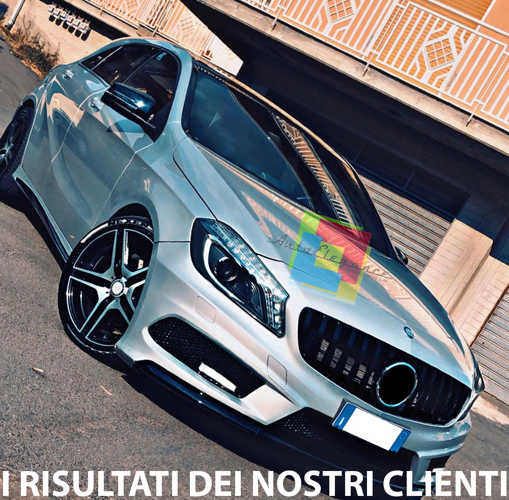 GRIGLIA ANTERIORE NERA PER MERCEDES CLASSE A W176 2012-2015 CALANDRA AMG