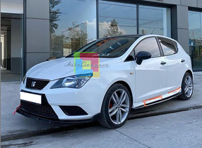 SEAT IBIZA 6J 2008-2017 SPLITTER SOTTO PARAURTI ANTERIORE NERO LUCIDO LOOK RS