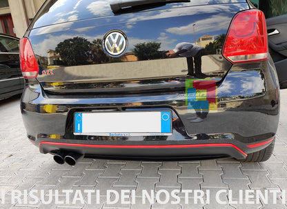 VW POLO 6R 6C GTI PROFILO ROSSO ADESIVO 3M POSTERIORE