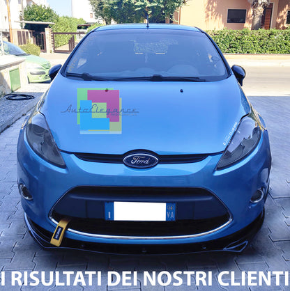 FORD FIESTA MK7 2008 TO 2012 LIP SPOILER UNDER FRONT BUMPER ABS BLACK .-