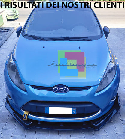 FORD FIESTA MK7 2008-2012 SPLITTER SPOILER SOTTO PARAURTI ANTERIORE ABS NERO LUCIDO