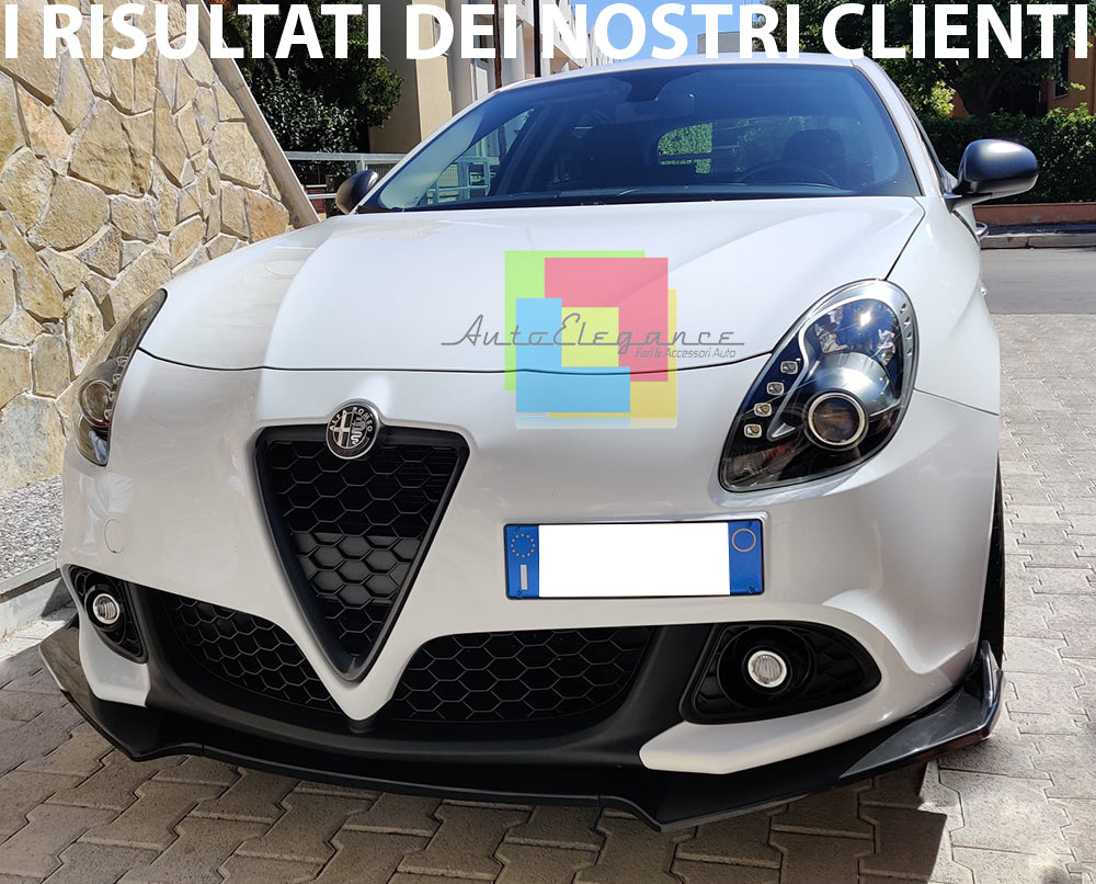 ALFA ROMEO GIULIETTA SPLITTER SOTTO PARAURTI ANTERIORE ABS NERO LUCIDO 3 PEZZI AUTOELEGANCERICAMBI