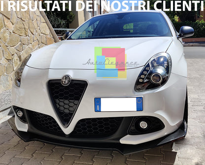 ALFA ROMEO GIULIETTA SPLITTER SOTTO PARAURTI ANTERIORE ABS NERO LUCIDO 3 PEZZI AUTOELEGANCERICAMBI