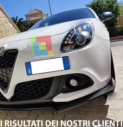 ALFA ROMEO GIULIETTA SPLITTER SOTTO PARAURTI ANTERIORE ABS NERO LUCIDO 3 PEZZI AUTOELEGANCERICAMBI