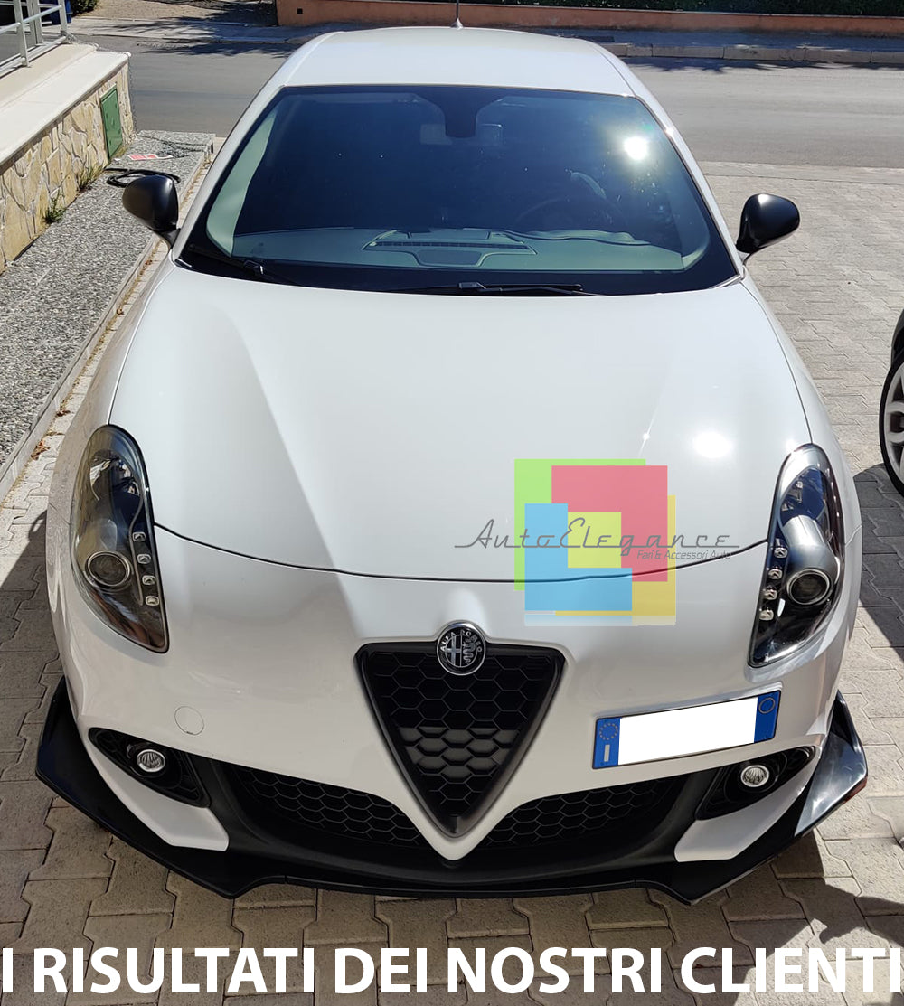 ALFA ROMEO GIULIETTA SPLITTER SOTTO PARAURTI ANTERIORE ABS NERO LUCIDO 3 PEZZI AUTOELEGANCERICAMBI