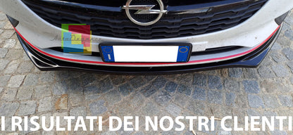 OPEL CORSA E 2014+ SOTTO PARAURTI ANTERIORE ABS NERO LUCIDO LIP SPLITTER ABS
