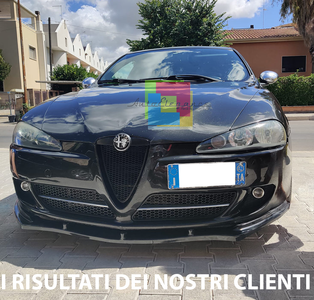 ALFA ROMEO 147 2005-2010 SPLITTER NERO LUCIDO SOTTO PARAURTI ANTERIORE ABS -1- AUTOELEGANCERICAMBI