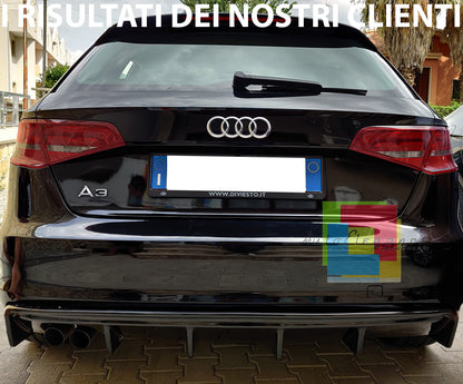 AUDI A3 8V SPORTBACK 2012-2015 SOTTO PARAURTI DIFFUSORE RS3 ABS / PLASTIC - AUTOELEGANCERICAMBI