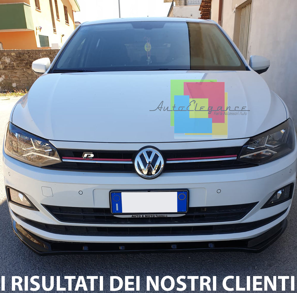 SPLITTER VW POLO AW1 2018+ UNDER FRONT BUMPER ABS GLOSSY BLACK
