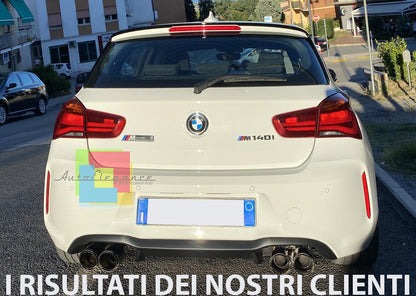 BMW SERIE 1 F20 F21 2015-2019 LIFT PARAURTI POSTERIORE ABS LOOK M1 AUTOELEGANCERICAMBI