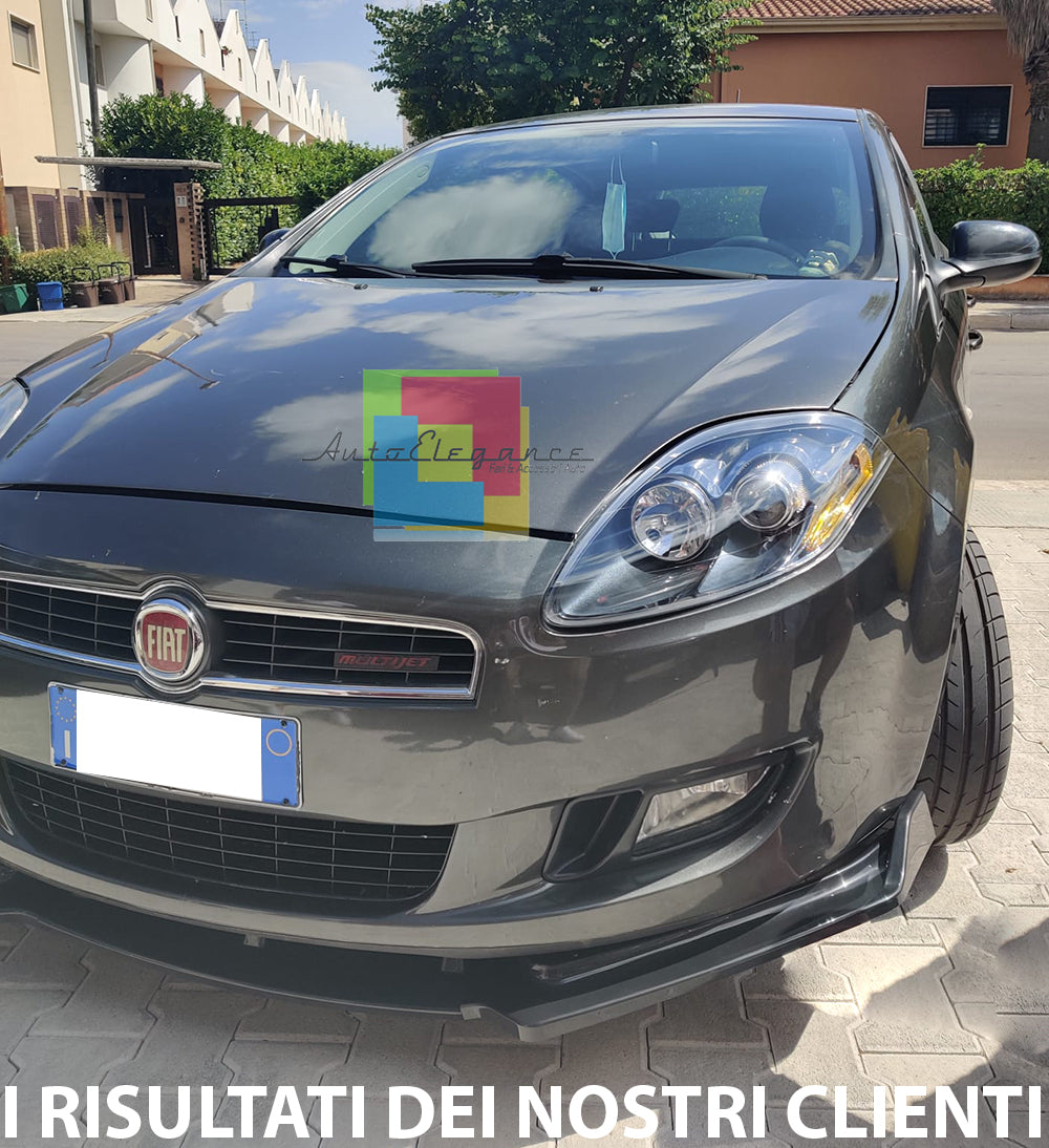 FIAT BRAVO II 2006+ SPLITTER SPOILER SOTTO PARAURTI ANTERIORE ABS NERO