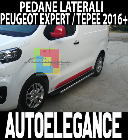 PEDANE LATERALI PEUGEOT EXPERT / TEPEE 2016+ SOTTO PORTA ANTISCIVOLO