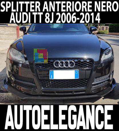 SPLITTER SOTTO PARAURTI ANTERIORE AUDI TT 8J ABS SPORTIVO NERO LIP SPOILER RSTT