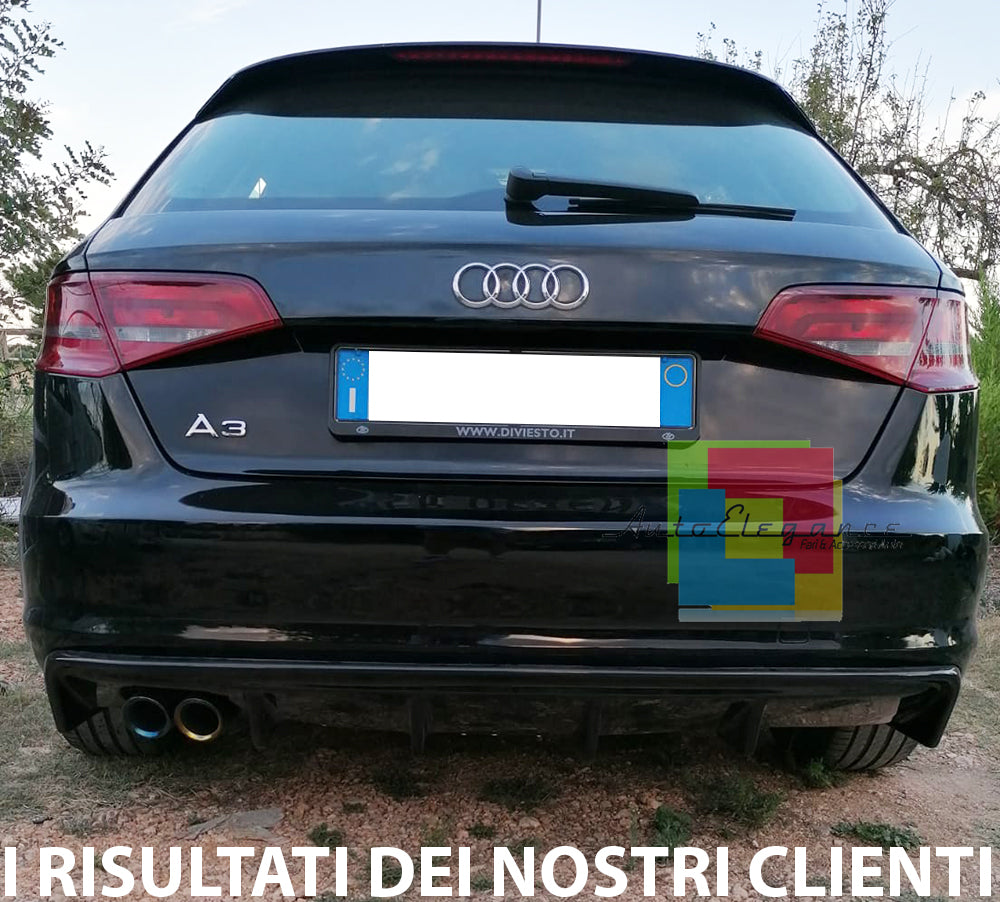 AUDI A3 8V SPORTBACK 2012-2015 SOTTO PARAURTI DIFFUSORE RS3 ABS / PLASTIC - AUTOELEGANCERICAMBI