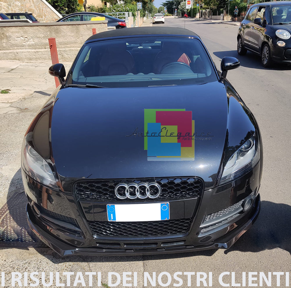 AUDI TT 8J 2006-2014 SPLITTER SOTTO PARAURTI ANTERIORE IN ABS NERO LUCIDO AUTOELEGANCERICAMBI