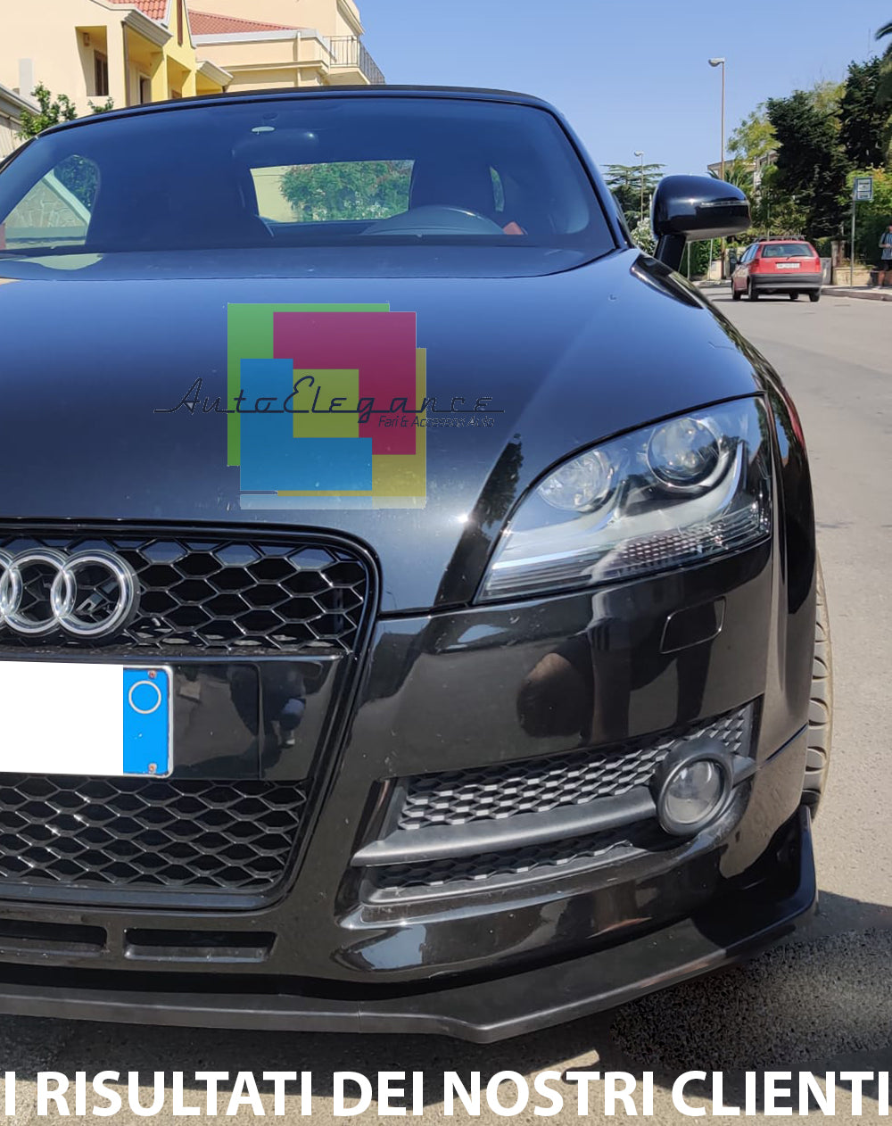 SPLITTER SOTTO PARAURTI ANTERIORE AUDI TT 8J ABS SPORTIVO NERO LIP SPOILER RSTT