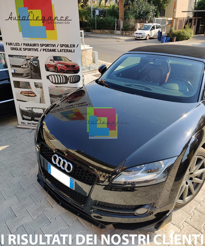 SPLITTER AUDI TT 8J 2006-2015 LIP NERO LUCIDO SOTTO PARAURTI ABS