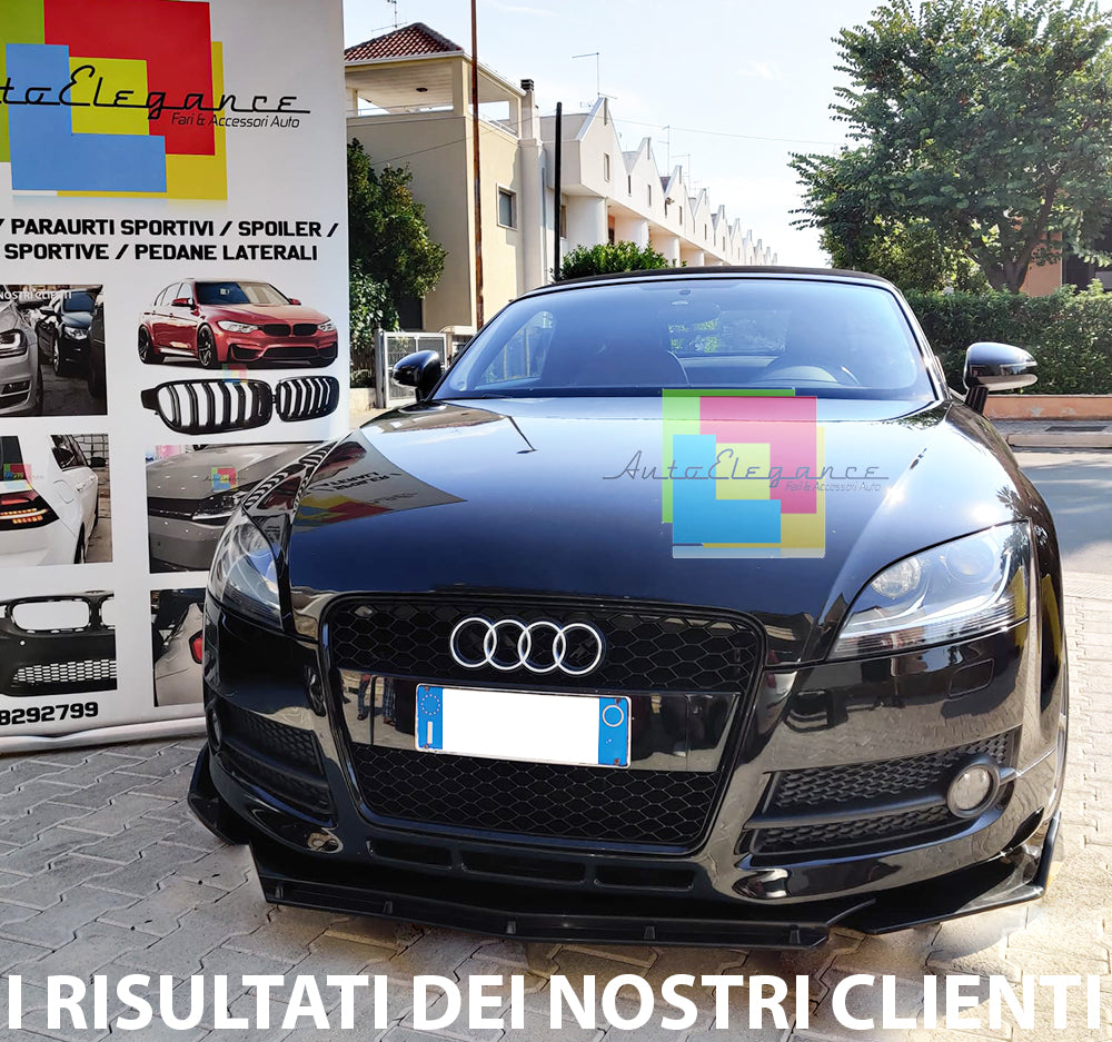 SPLITTER AUDI TT 8J 2006-2015 LIP NERO LUCIDO SOTTO PARAURTI ABS