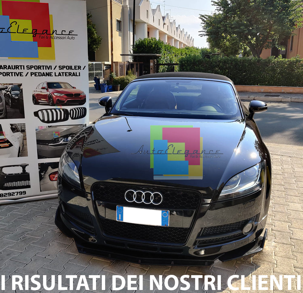SPLITTER AUDI TT 8J 2006-2015 LIP NERO LUCIDO SOTTO PARAURTI ABS
