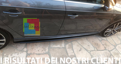 FLAPS SOTTO MINIGONNE LATERALI AUDI A3 8V RESTYLING 2017+ ABS NERO LUCIDO