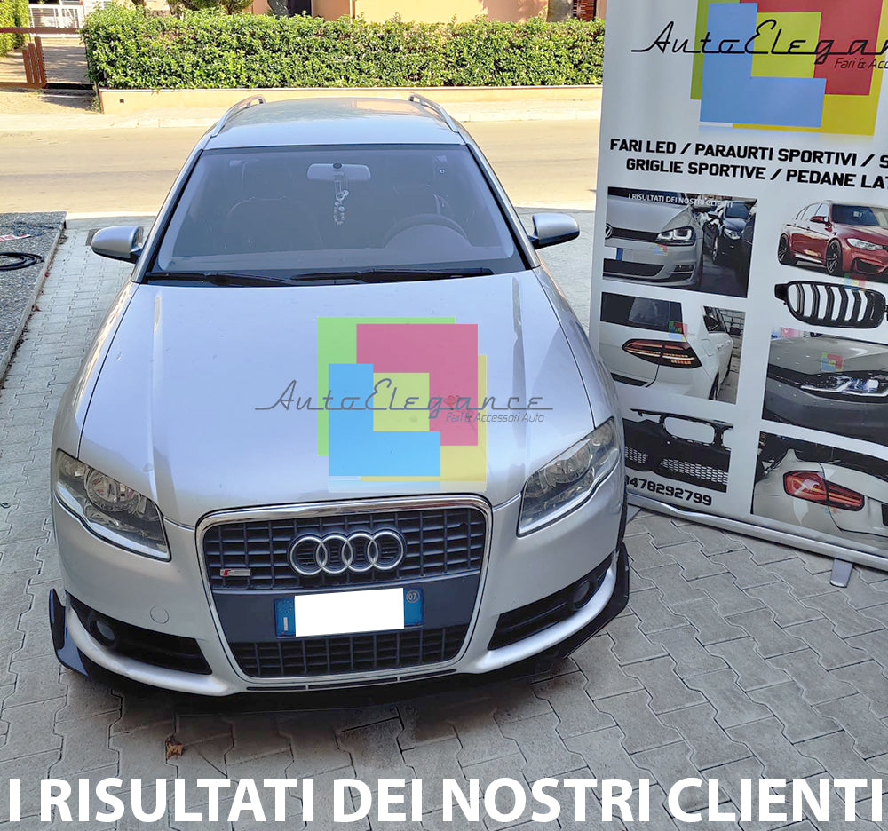 SPLITTER AUDI A4 B7 AVANT SEDAN 2004-2007 LIP GLOSSY BLACK UNDER BUMPER ABS