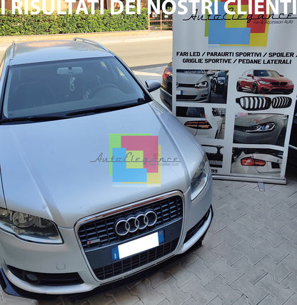 SPLITTER AUDI A4 B7 AVANT SEDAN 2004-2007 LIP GLOSSY BLACK UNDER BUMPER ABS