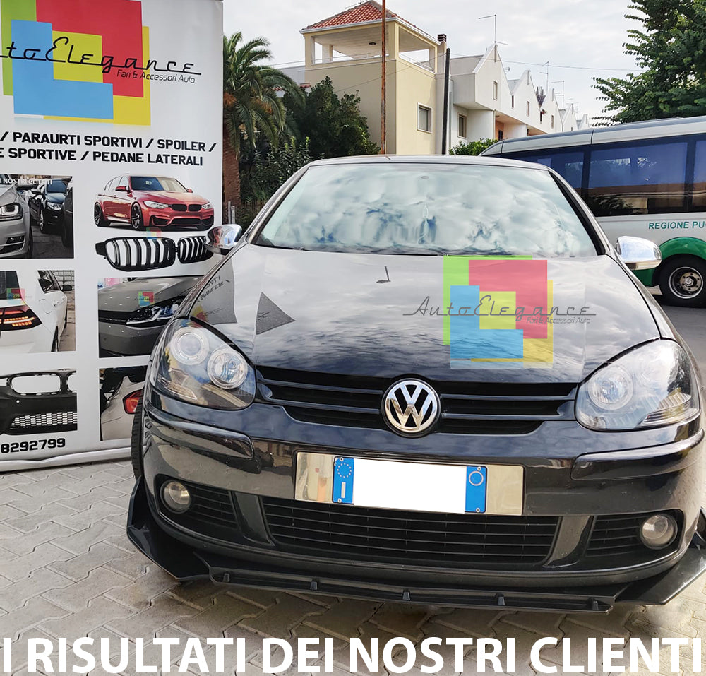 VW GOLF 5 V ABS FRONT BUMPER BLADE RS LOOK BLACK SPLITTER