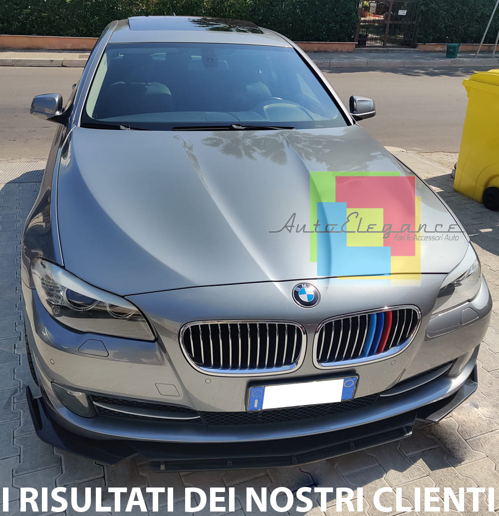 SPLITTER BMW SERIE 5 F10 F11 2009-2017 LIP NERO LUCIDO SOTTO PARAURTI ABS