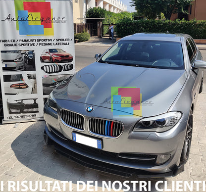 SPLITTER BMW SERIE 5 F10 F11 2009-2017 LIP NERO LUCIDO SOTTO PARAURTI ABS