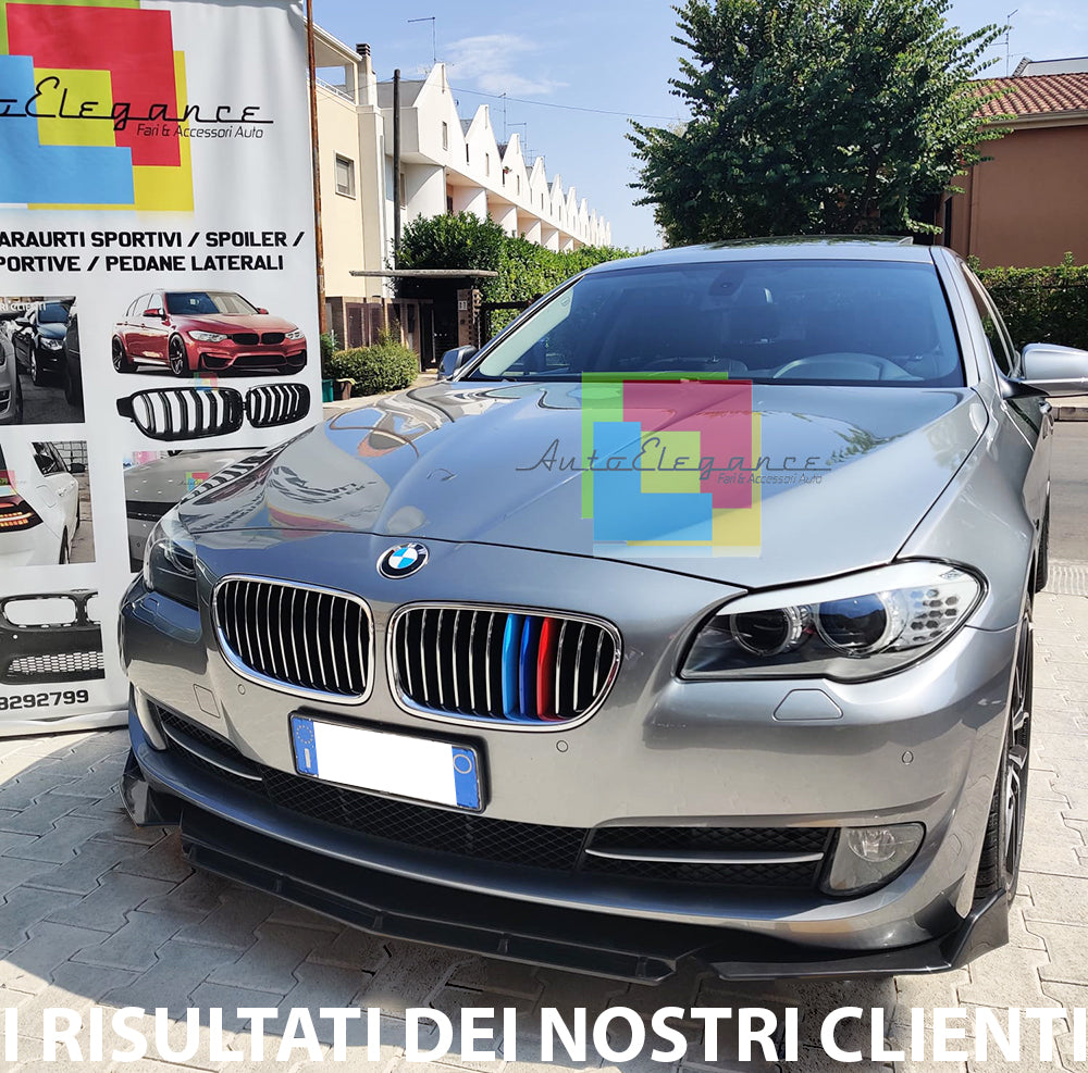 SPLITTER BMW SERIE 5 F10 F11 2009-2017 LIP NERO LUCIDO SOTTO PARAURTI ABS
