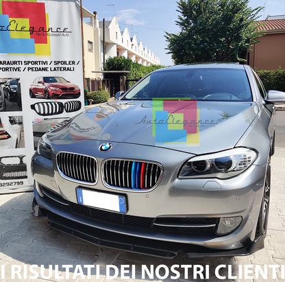 SPLITTER BMW SERIE 5 F10 F11 2009-2017 LIP NERO LUCIDO SOTTO PARAURTI ABS