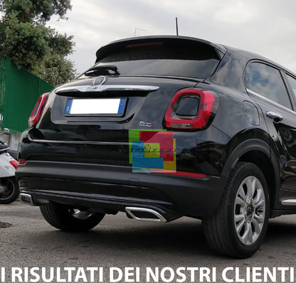 FIAT 500X DIFFUSORE SOTTO PARAURTI CON TERMINALI CROMATI ABS OVALI