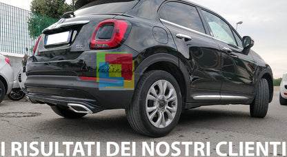 FIAT 500X DIFFUSORE SOTTO PARAURTI CON TERMINALI CROMATI ABS OVALI