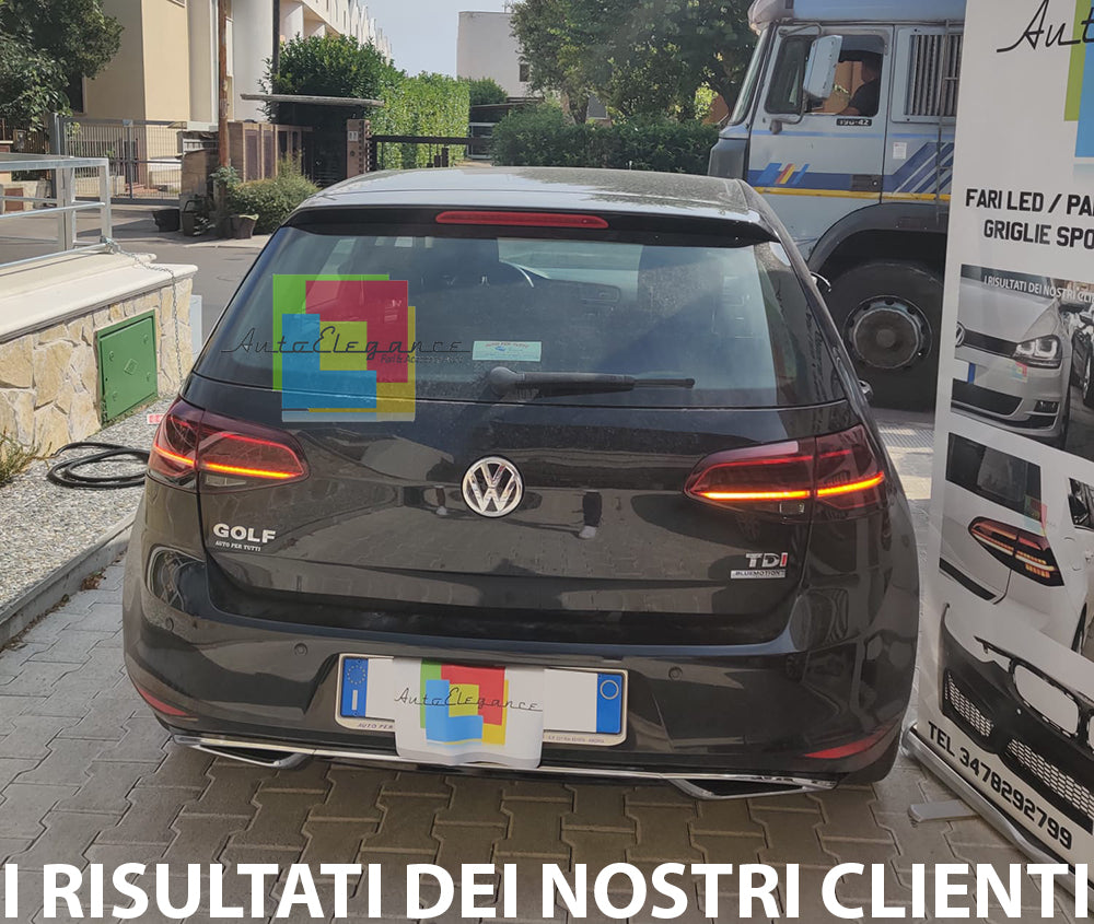 VW GOLF 7 VII 2012 AL 2017 DIFFUSORE POSTERIORE 7.5 LOOK SOTTO PARAURTI ABS