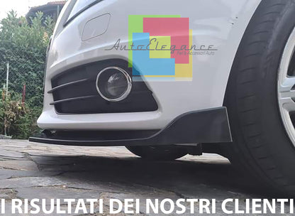 AUDI A4 B8 2008-2012 SOTTO PARAURTI ANTERIORE ABS NERO LUCIDO SPLITTER AUTOELEGANCERICAMBI
