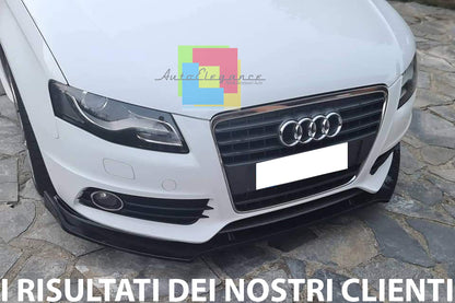 AUDI A4 B8 2008-2012 LAMA SOTTO PARAURTI ANTERIORE ABS NERO LUCIDO SPLITTER 3PZ AUTOELEGANCERICAMBI