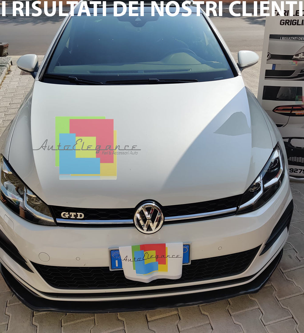 SPOILER SOTTO PARAURTI ANTERIORE VW GOLF 7.5 GTD GTI 2017+ ABS NERO SPLITTER
