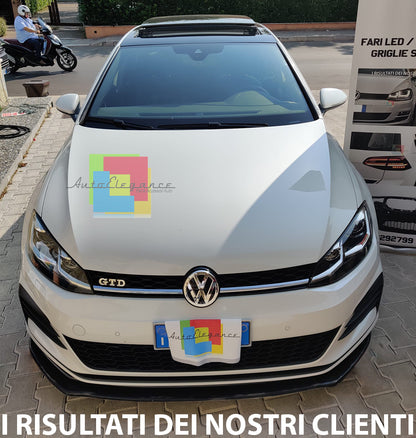 SPOILER SOTTO PARAURTI ANTERIORE VW GOLF 7.5 GTD GTI 2017+ ABS NERO SPLITTER