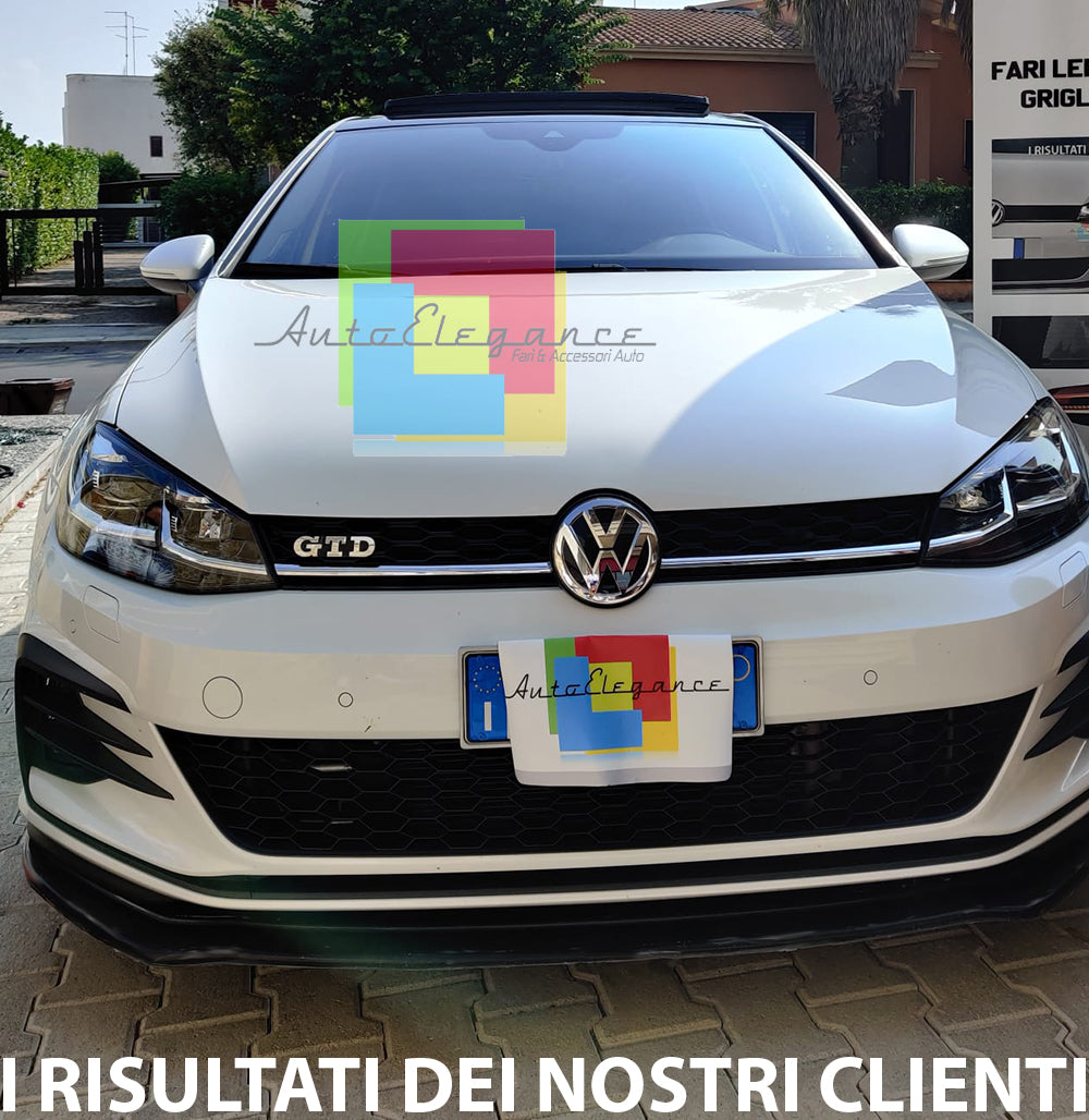 SPOILER SOTTO PARAURTI ANTERIORE VW GOLF 7.5 GTD GTI 2017+ ABS NERO SPLITTER
