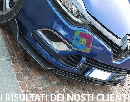 RENAULT CLIO IV MK4 ABS FRONT BUMPER BLADE RS LOOK BLACK SPLITTER