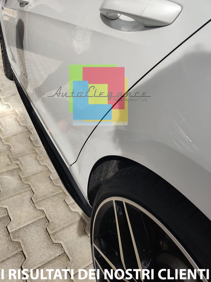 VW GOLF 7 VII dal 2012+ FLAPS SOTTO MINIGONNE ABS / PLASTIC NERO LUCIDO