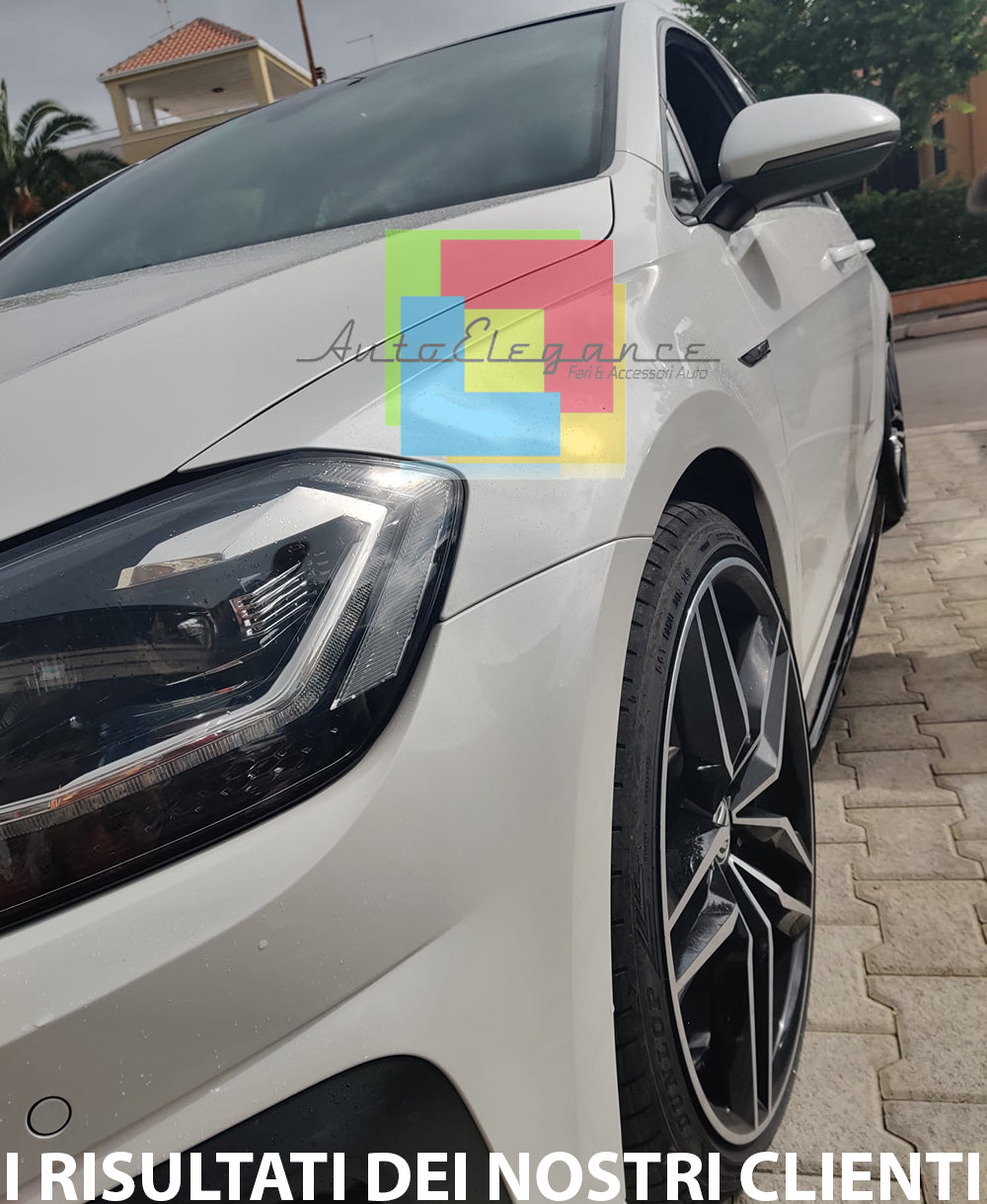 VW GOLF 7 VII dal 2012+ FLAPS SOTTO MINIGONNE ABS / PLASTIC NERO LUCIDO