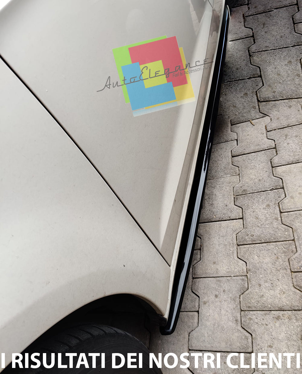 AUDI A3 8V BERLINA SPORTBACK SPLITTER SOTTO MINIGONNE ABS NERO AUTOELEGANCERICAMBI