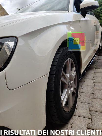AUDI A3 8V BERLINA SPORTBACK SPLITTER SOTTO MINIGONNE ABS NERO AUTOELEGANCERICAMBI