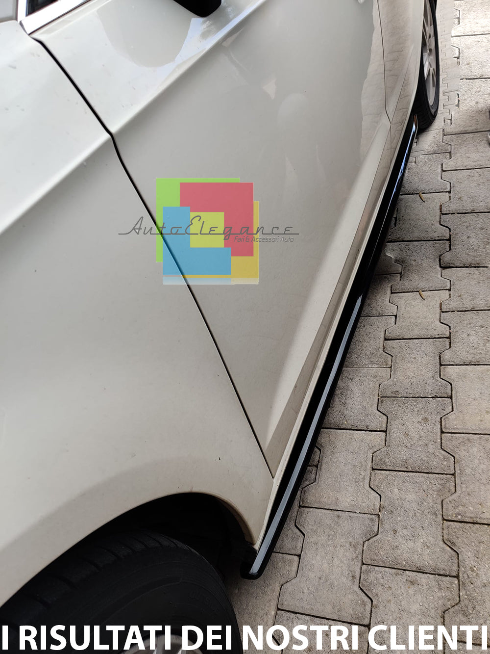 AUDI A3 8V BERLINA SPORTBACK SPLITTER SOTTO MINIGONNE ABS NERO AUTOELEGANCERICAMBI