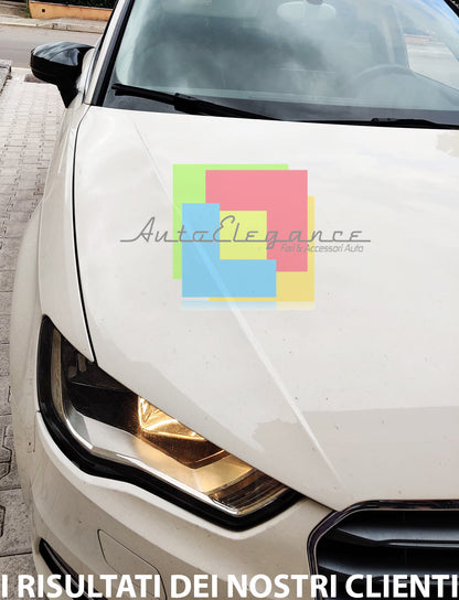 CALOTTE ADESIVE SPECCHI AUDI A3 8V 2012+ SPECCHIETTI RETROVISORI NERO LUCIDO RS3 AUTOELEGANCERICAMBI