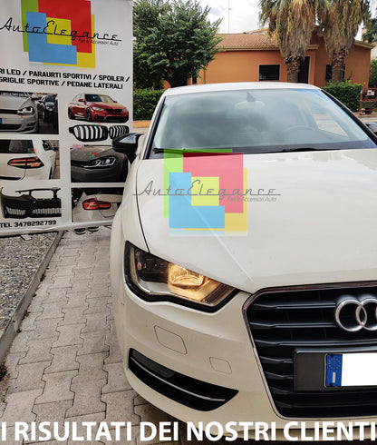 CALOTTE ADESIVE SPECCHI AUDI A3 8V 2012+ SPECCHIETTI RETROVISORI NERO LUCIDO RS3 AUTOELEGANCERICAMBI