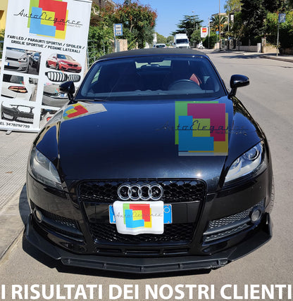SPLITTER AUDI TT 8J 2006-2015 GLOSSY BLACK UNDER BUMPER ABS LOOK RSTT
