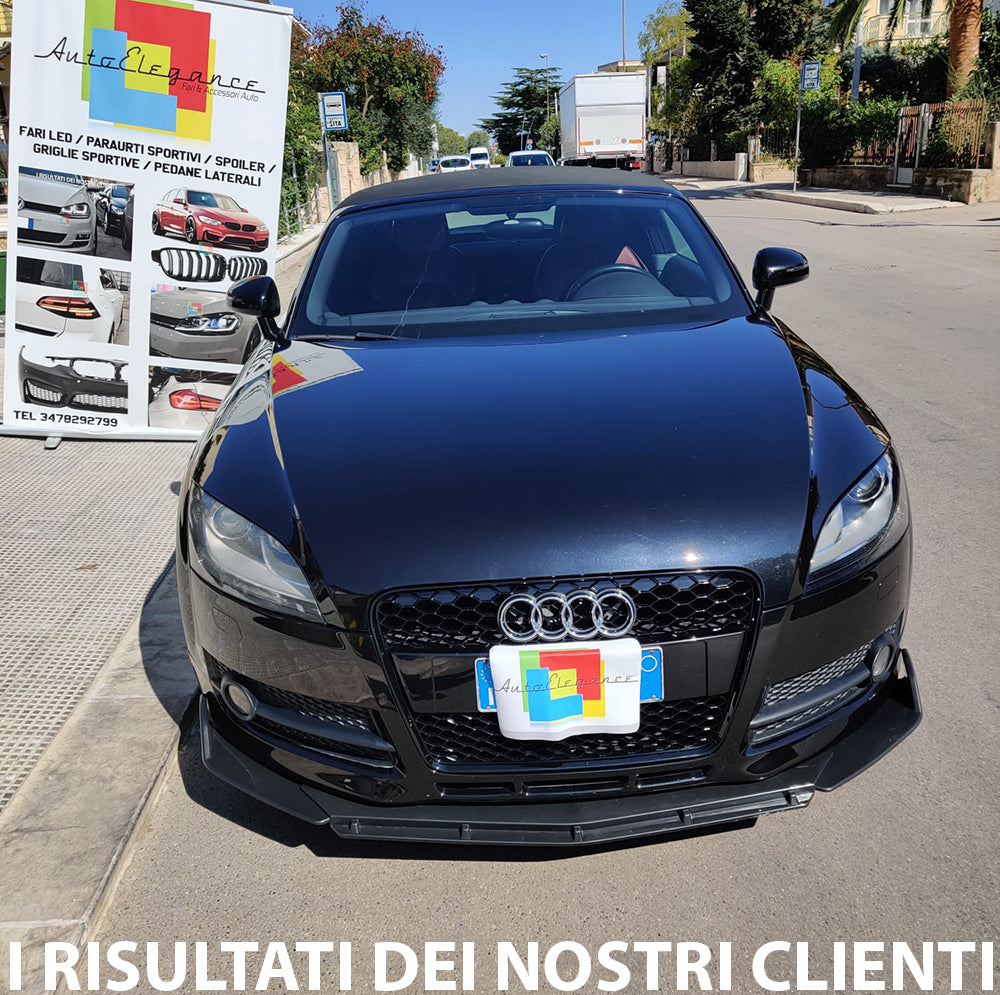 SPLITTER AUDI TT 8J 2006-2015 GLOSSY BLACK UNDER BUMPER ABS LOOK RSTT