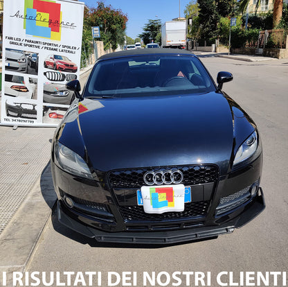 SPLITTER AUDI TT 8J 2006-2015 GLOSSY BLACK UNDER BUMPER ABS LOOK RSTT